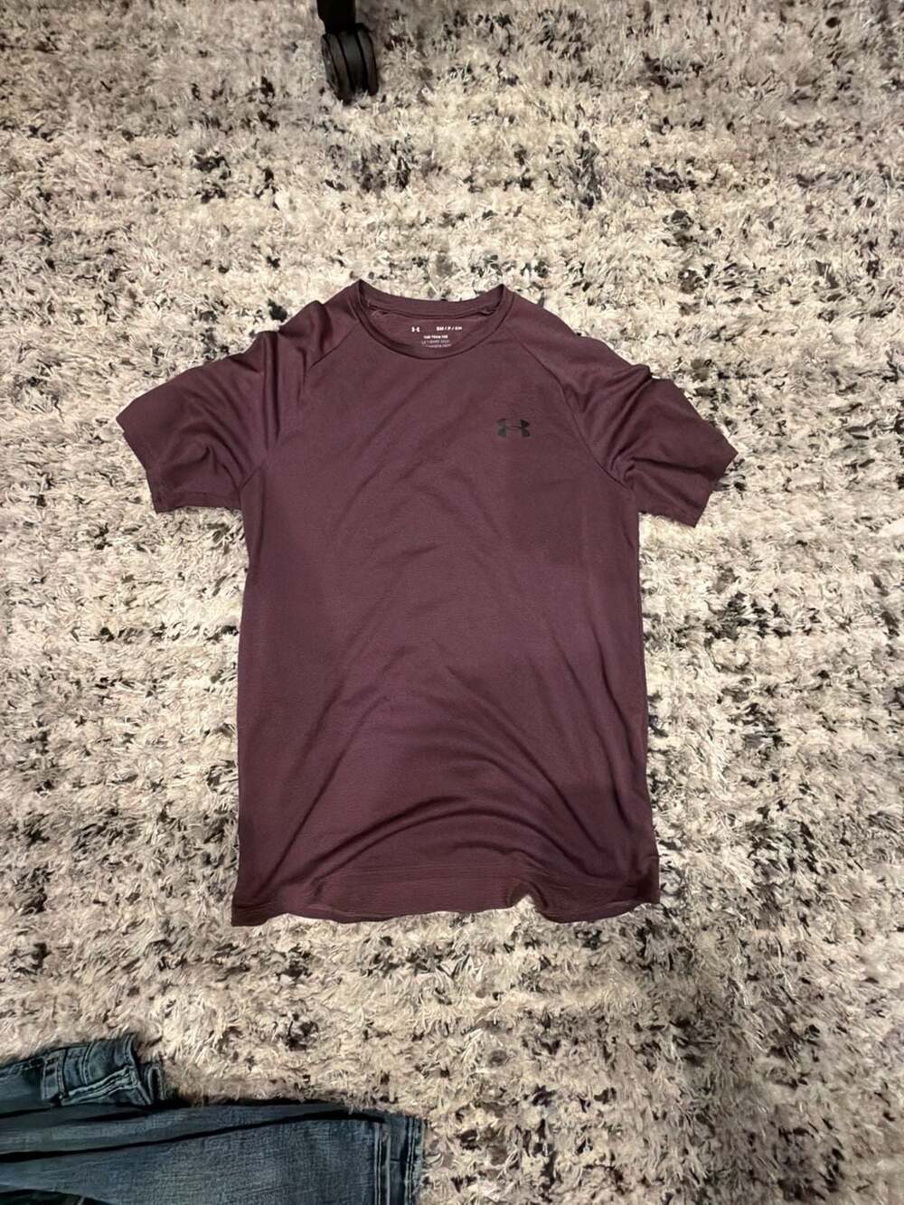 Under Armour Men's The Tech Tee Short Sleeve Ash Plum Size Small